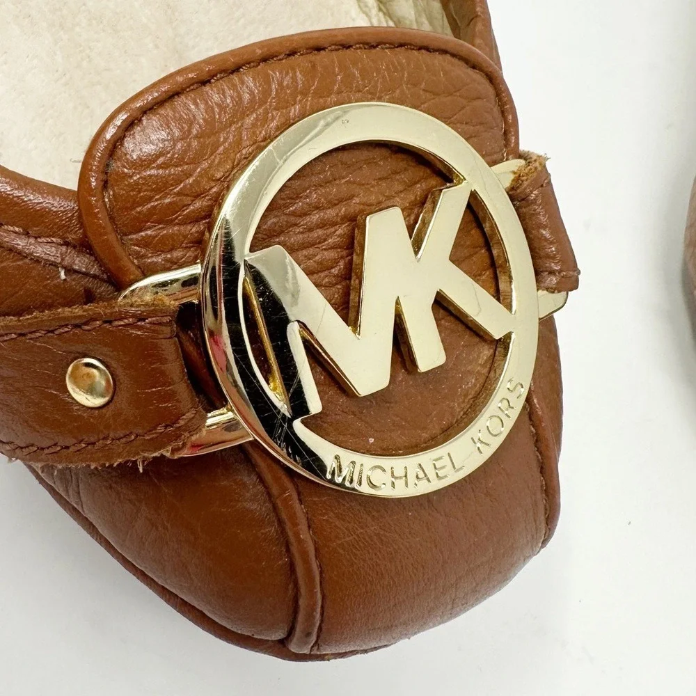 MICHAEL KORS FULTON‎ LUGGAGE LEATHER FLATS 6